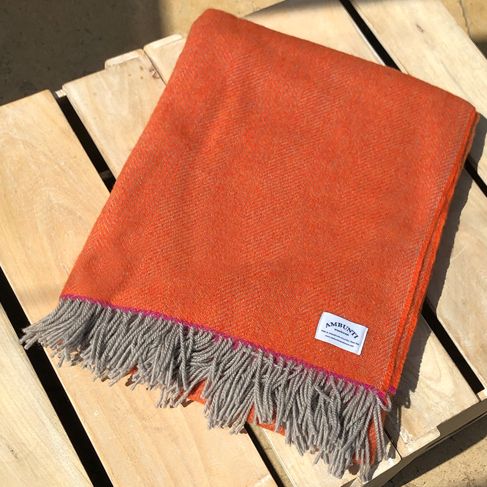 Cadmium Orange Throw