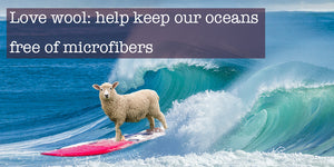 Surfing sheep promoting wool as an alternative to keep the oceans free from microfibres