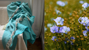 Stunning Irish linen throws, a sustainable alternative to cotton and other fibres