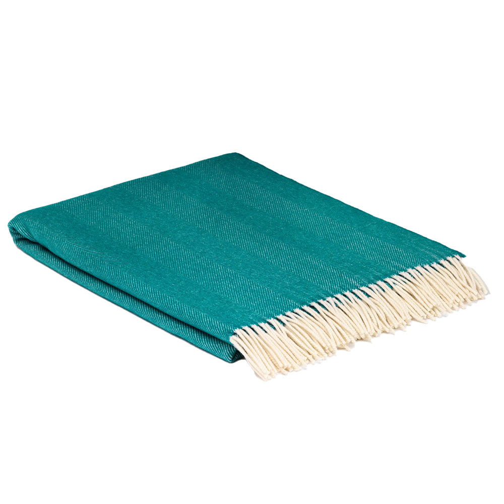 Teal merino wool throw