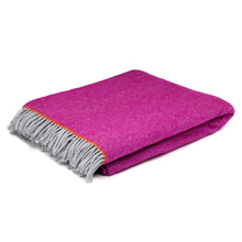 Pink Fuschia wool throw folded up