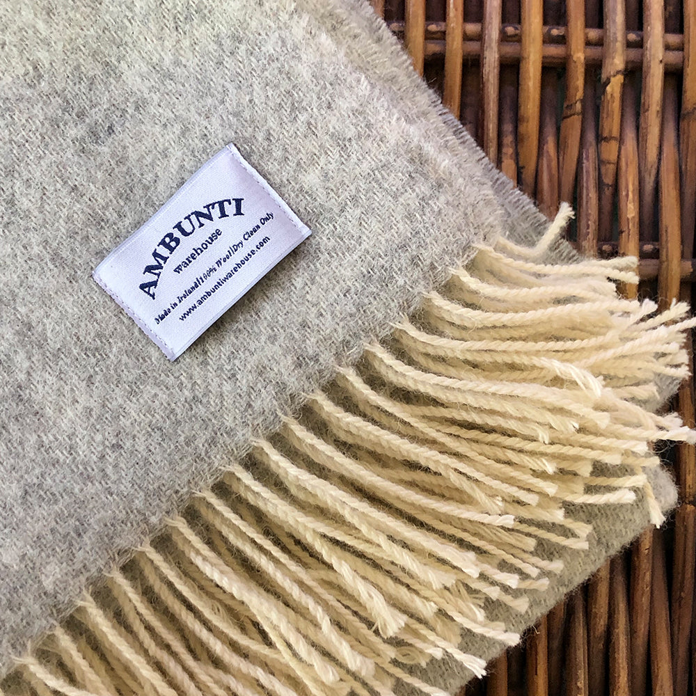 Light Grey Herringbone Throw