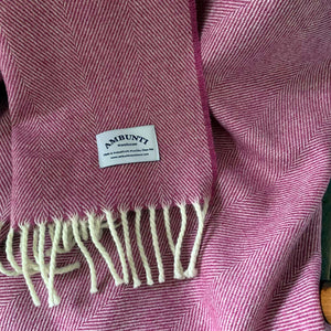 Ambunti Warehouse pink wool throw