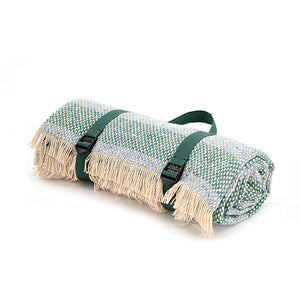 Jade Green Recycled Wool Picnic Blanket